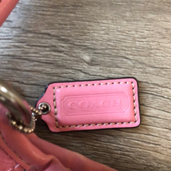 Coach Purse Pink With Flowers. - Picture 3 of 6